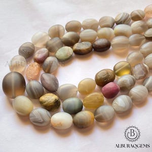 16-Zoll-Achat-glatte ovale Perlen, natürliche Edelstein-Perlen | Achat für die Schmuckherstellung | 10X13 Bis 12 x 15 MM Ca. Großhandelspreis