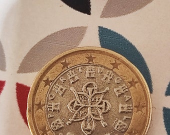 Moneda portuguesa un euro con defecto