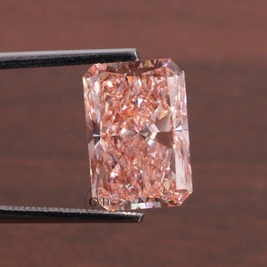 5.00Ct Radiant Fancy Pink Diamond| Pink Radiant Lab Grown Diamond| Diamond For Customize Jewelry./| Loose Diamond For Engagement Ring