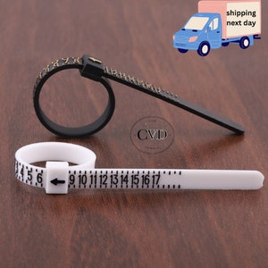 Reusable Ring Sizer • Adjustable, US Ring Size Tool Full & Half Sizes • Find Your Accurate Ring Size • Easy to Use Finger Measurer