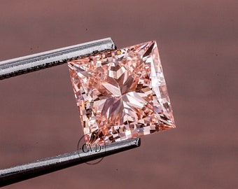 2 CT Princess Cut Pink Diamond, Pink Lab Grown Diamond, Princess Cut Loose Diamond for Engagement Ring, Wedding Ring, Anniversary Gift