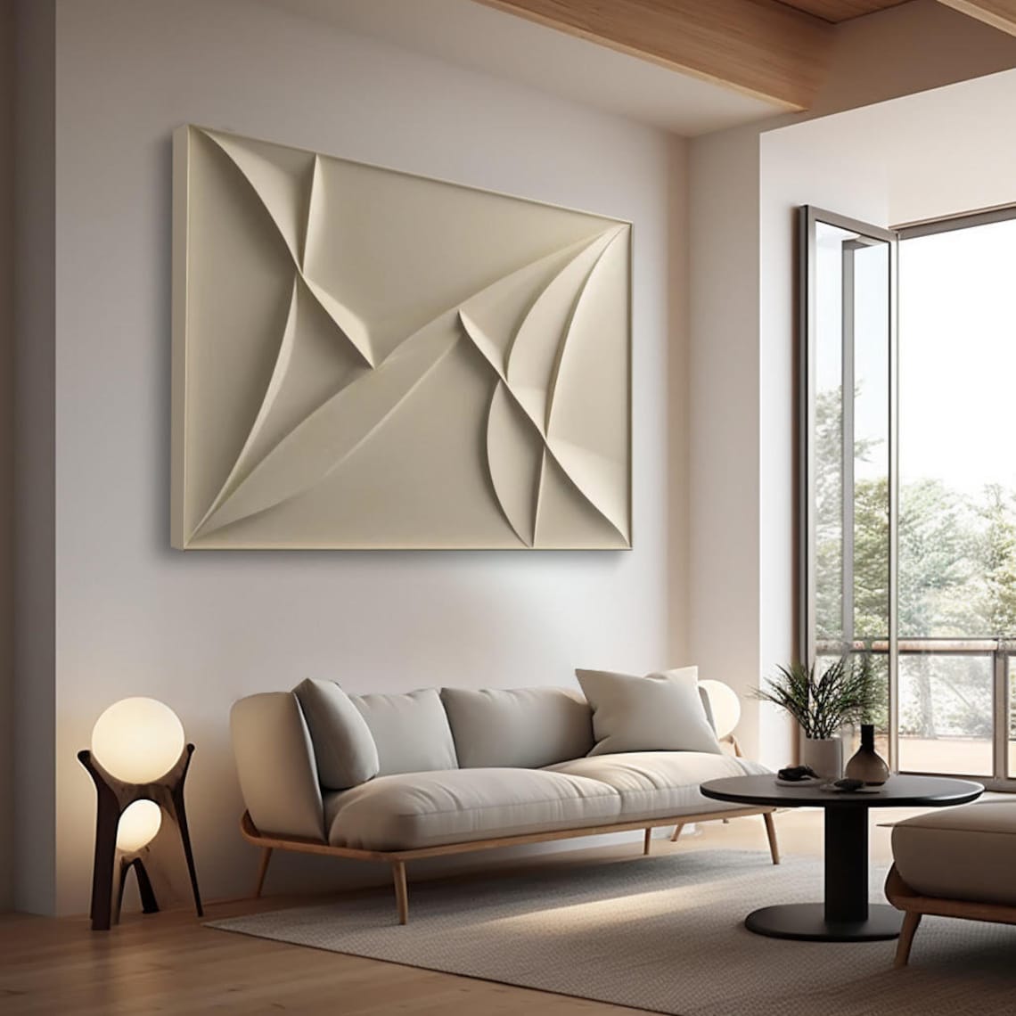 Abstract Striped Decorative Art Wall Textured Wood Board Home Decor Etsy