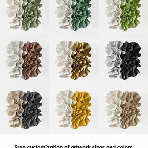 Handmade Leather Ruffle Wall Sculpture: Japandi 3D Abstract Art - Etsy