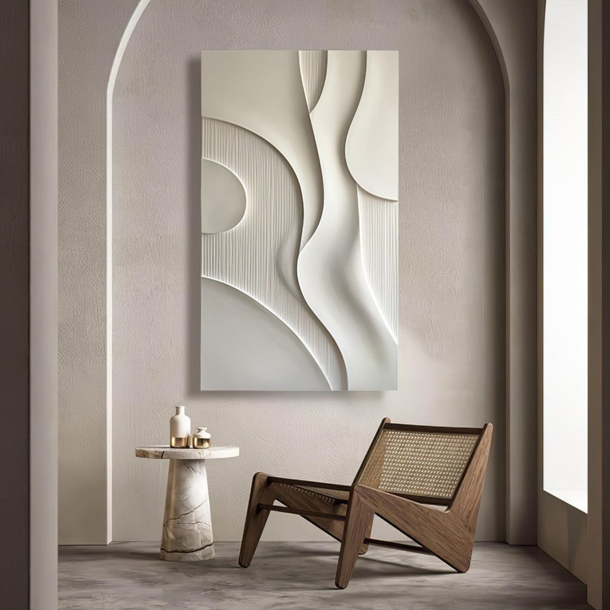 Extra Large Vertical Room Decor- Modern Minimalist Wall Art- Textured ...