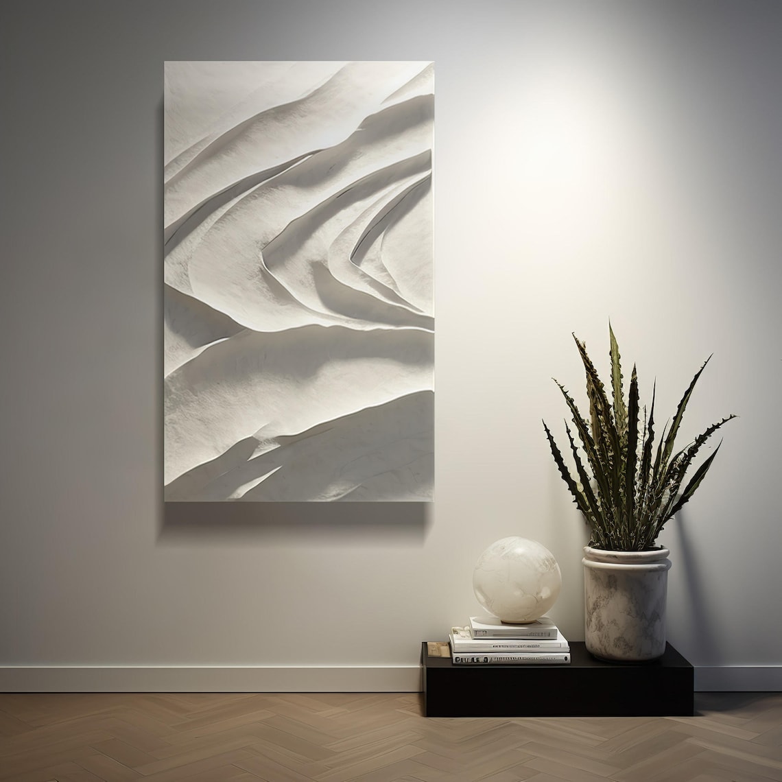 Pure White Abstract Wall Art Textured Art Board Home Decor Etsy