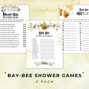 Baby Show Games Ready to Print - 3 Pack