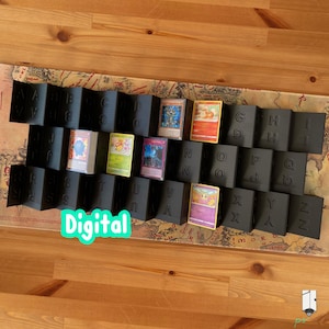 STL for sorting board for trading cards / card sorter / space-saving storage / TCG