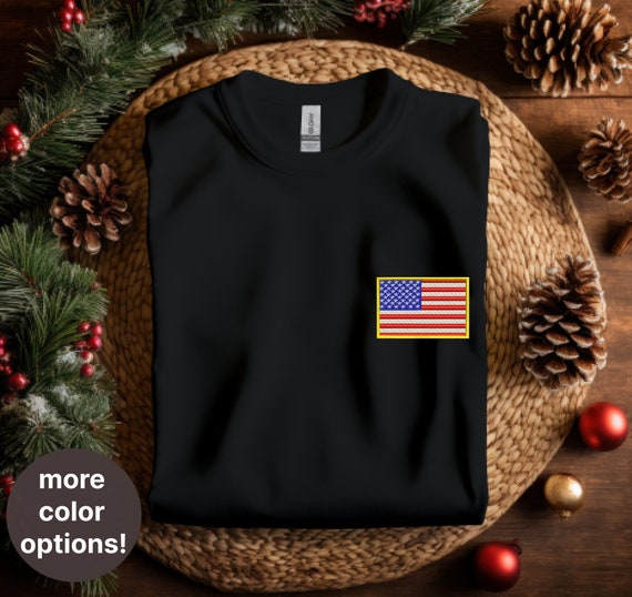 T-shirt Mit Usa-flagge Kurzärmeliges T-shirt Im Usa-stil Um 