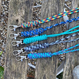 Lanyard - Custom Paracord Colours - Swivel Clasp/Clip - Great Gift for Teacher/School/Dog Training Whistle - Fun & Unique!