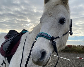 Riding Halter - Bitless Bridle || Soft Rope & Paracord || Liberty || Customisable