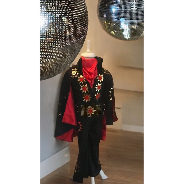 Traje de Elvis Presley / Rock 'n' Roll para traje de cosplay de papá e hijo / Chaqueta de Elvis Ropa de Halloween / Vestido de diseñador personalizado hecho a mano