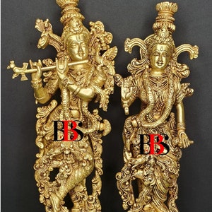 Radha Krishna Brass Statue, Brass Radha Krishna Statue, Lord Radha Krishna Murti, Radha Krishna Idol, Gift Item, Home Living Decoration