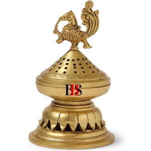 Dhoop Dani Brass Peacock Holder Incense Burner, Brass Dhoop Dani Peacock Holder, DhoopDani Antique Dhoop Stick Holder, Gift Item, Home Decor
