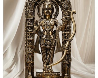 Brass Ram Statue: Shri Ram Lala Murti, Indian Art Decor