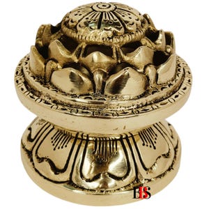 Brass Lotus Dhoop Dani: Incense Burner, Home Decor Gift