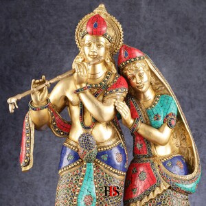 Radha Krishna Brass Statue, Brass Radha Krishna Statue, Lord Radha Krishna Statue, Radha Krishna Idol, Radha Krishna, Gift Item, Home Decor