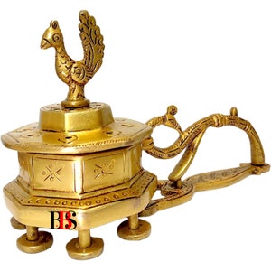Dhoop Dani Brass Holder, Brass Dhoop Dani Incense Burner, Dhoop Holder Brass, DhoopDani, Antique Dhoop Stick Holder, Gift Item, Home Decor