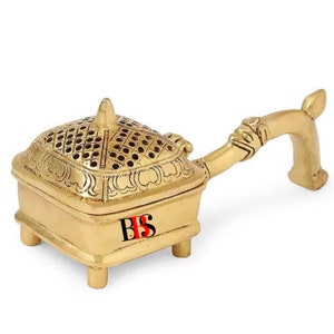 Dhoop Dani Brass Holder Incense Burner, Brass Dhoop Dani Holder, DhoopDani, Dhoop Holder, Antique Dhoop Stick Holder, Gift Item, Home Decor