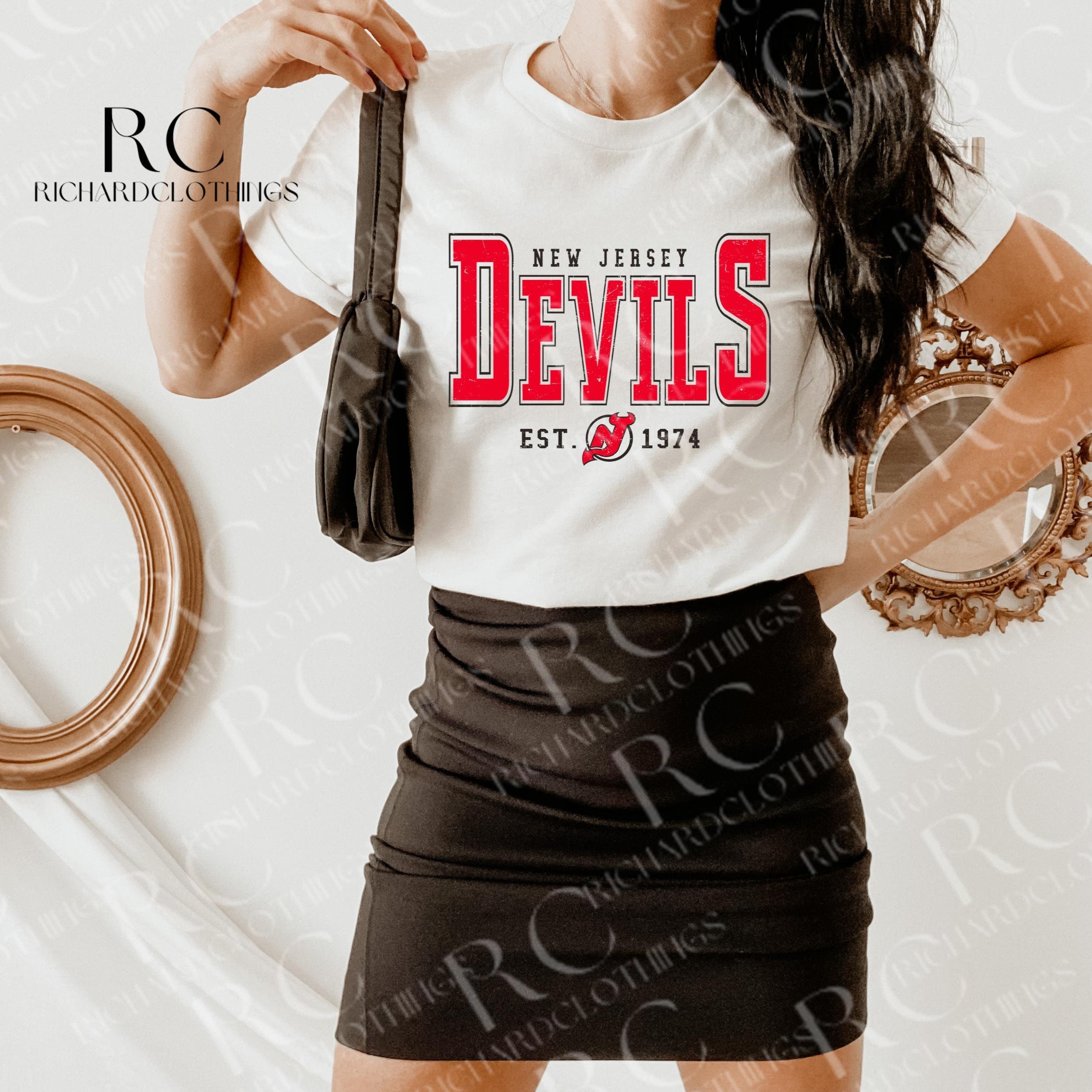 Women's New Jersey Devils White Silk Crop T-Shirt