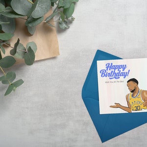 Carte joyeux anniversaire Steph au curry Carte d'anniversaire au curry