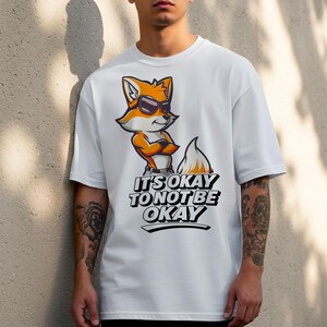 Fox Attitude Quote – It’s Okay to Not Be Okay | Bold Retro Style PNG+SVG Download