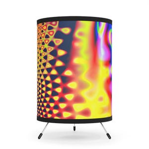 Lampshade, Psychedelic Fractal Print, Fun & Vibrant Light Projection, Mandala Design, Meditation Lamp, Beautiful Home Decor, Gift for Art