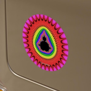 Mandelbrot Sticker: Trippy Fraktal, Fensterdeko