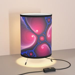 Lampshade, Psychedelic Fractal Print, Fun & Vibrant Light Projection, Mandala Design, Meditation Lamp, Beautiful Home Decor, Gift for Art