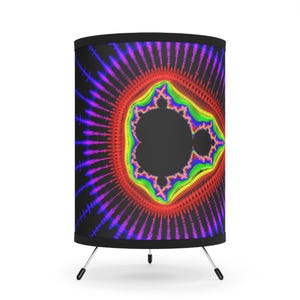 Lampshade, Psychedelic Fractal Print, Fun & Vibrant Light Projection, Mandala Design, Meditation Lamp, Beautiful Home Decor, Gift for Art