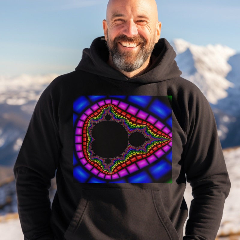 Earth Style Fractal Meta Crop Hoodie