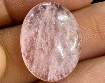 Oval Rose Quartz Cabochon: Natural Pink Gemstone (13.5x17.5mm)