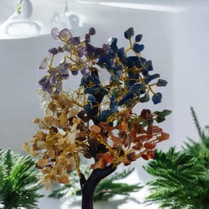 Gem Tree, chakra crystal tree, healing Crystal tree, Gemstone tree, tree of life, bonsai tree , seven Chakra Tree Sculpture, Christmas gifts