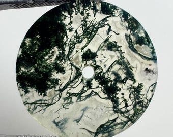Natural Moss Agate Gemstone Watch Dial, Custom Jewelry Making Available Sizes 20 mm - 40mm