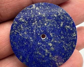 Natural Blue Lapis lazuli Watch Dial : 33 mm Gemstone Flat Disc for making watch
