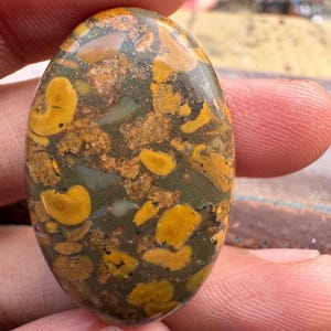 Natural Fruit Jasper Cabochon Oval 32.05x21.09 MM Loose Gemstone For Pendant & Charm Making