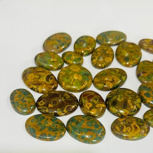 Jasper Cabochon, Natural Fruit Jasper, Agate Gemstone, Oval Shape Jasper, Wholesale Lot Cabochon, For Jewelry Making, February Birthstone