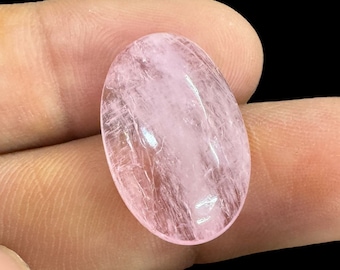 Oval Rose Quartz Cabochon: Natural Pink Gemstone, AAA Quality
