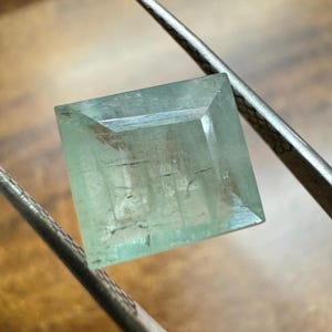 10X9X6.70MM Faceted Square-Princess Aquamarine Loose Gemstone, Princess Cut Aquamarine, Aquamarine Square Cut for Engagement Rings