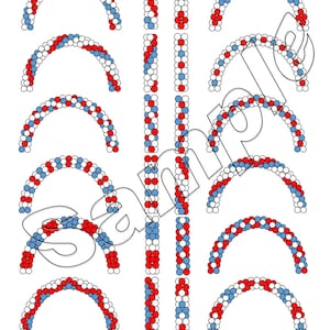 May include: A diagram showing how to create balloon arches using red, white, and blue balloons. The diagram shows different arch shapes and how to create columns of balloons.