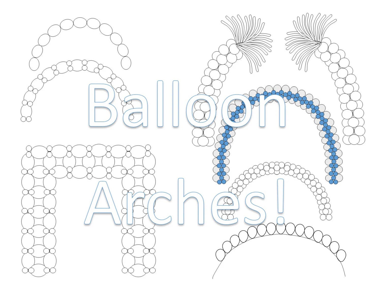 Balloon Arch Templates .pdf, .jpg, .png, .pub File Formats - Etsy