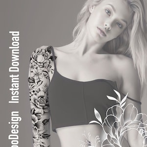 Armmanschette Tattoo Design | Benutzerdefiniertes Tattoo-Design | Printable Blitz | Tattoo Schablone