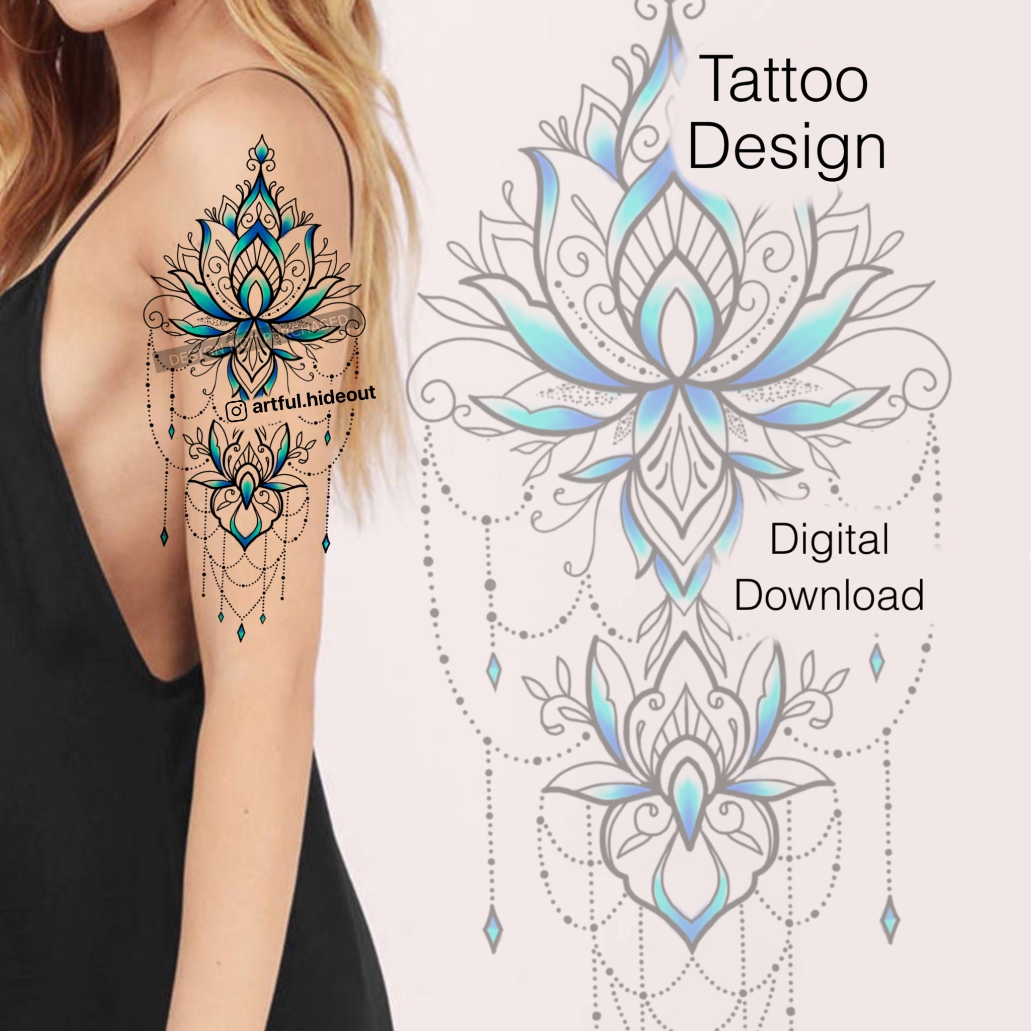 Mandala Cherry Blossom Snake Tattoo Design by ivebeencalledmax on DeviantArt