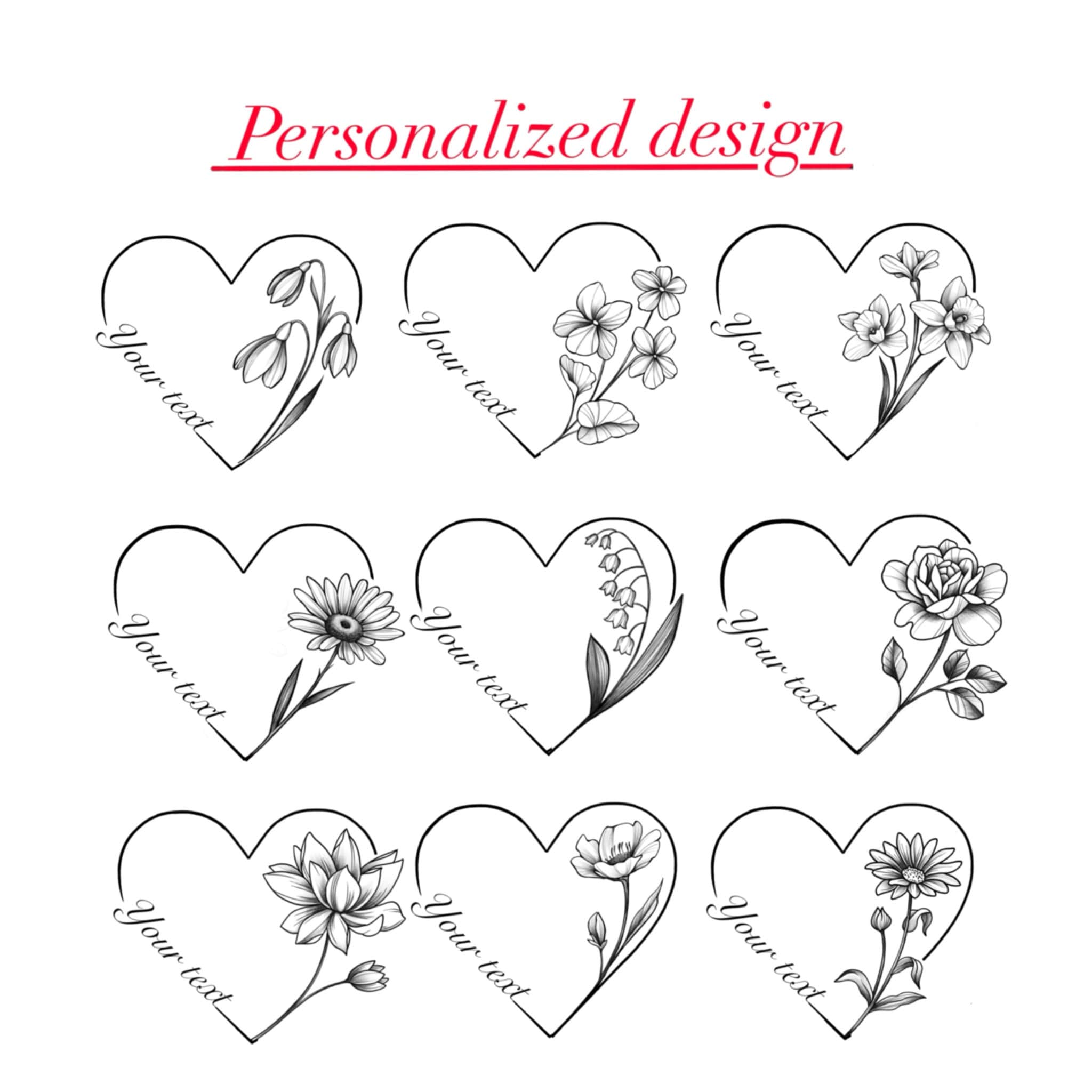 Flower & Heart Tattoos That Speak Your Story