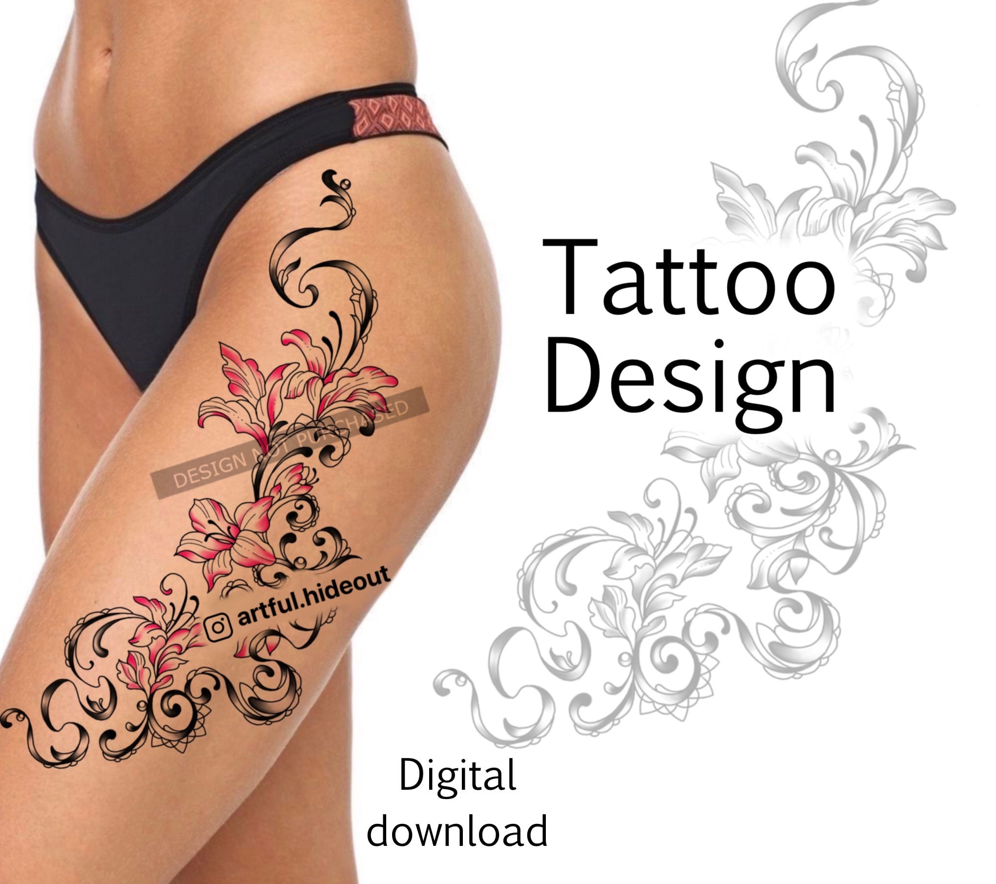 Pin by Princess Sierah on Our trip ink  Louis vuitton tattoo, Calf tattoos  for women, Tattoos