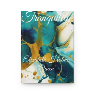 JOURNAL PERSONNALISÉ EN MARBRE Turquoise mat à couverture rigide pour les amateurs de lecture avec une finition mate élégante, reliure papier cartonné avec 150 pages lignées