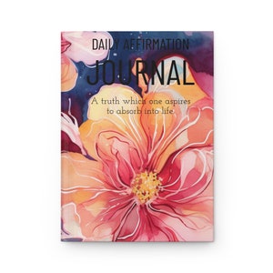 FLORAL Marbled Watercolor Hardcover Matte JOURNAL, Marbled Notebook, Watercolor NOTEBOOK, Lined Writing Journal, Gift Ideas, Gift for Her