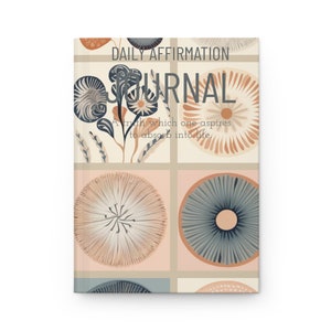 JOURNAL PERSONNALISÉ à couverture rigide sur le thème bohème mat pour les amateurs de lecture avec une finition mate élégante, reliure papier cartonné avec 150 pages lignées