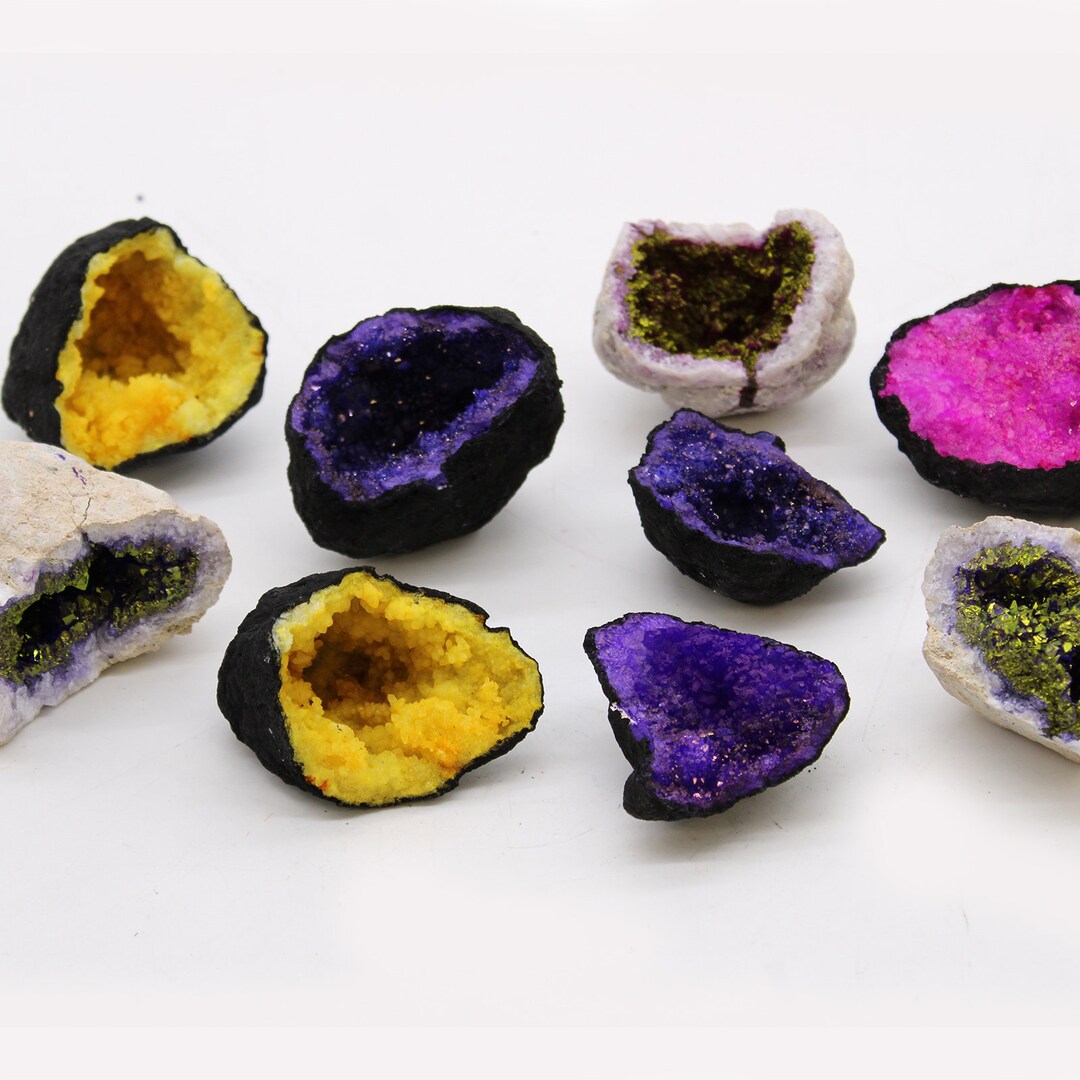 Coloured Calsite Geodes Crystal - Etsy