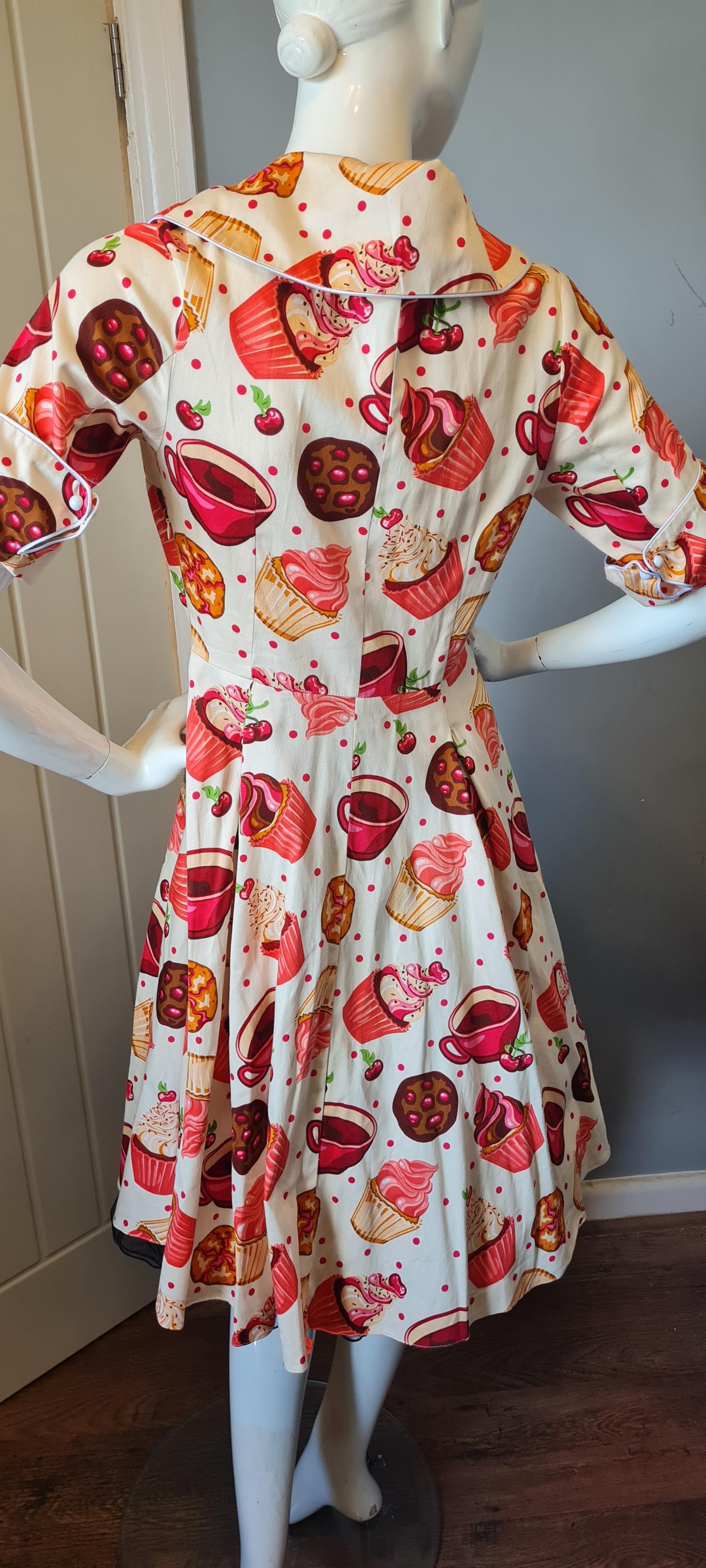 lady vintage cupcake dress Unique Vintage Ombre Sunset Cupcake Swing Dress XL/14-16