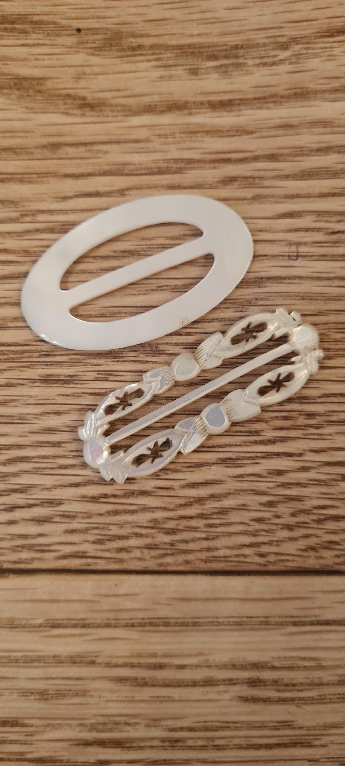 Vintage Mother of Pearl carved floral 2 piece belt buckle set Comstock Heritage Mother of Pearl Trophy Buckle | Axel main image 3